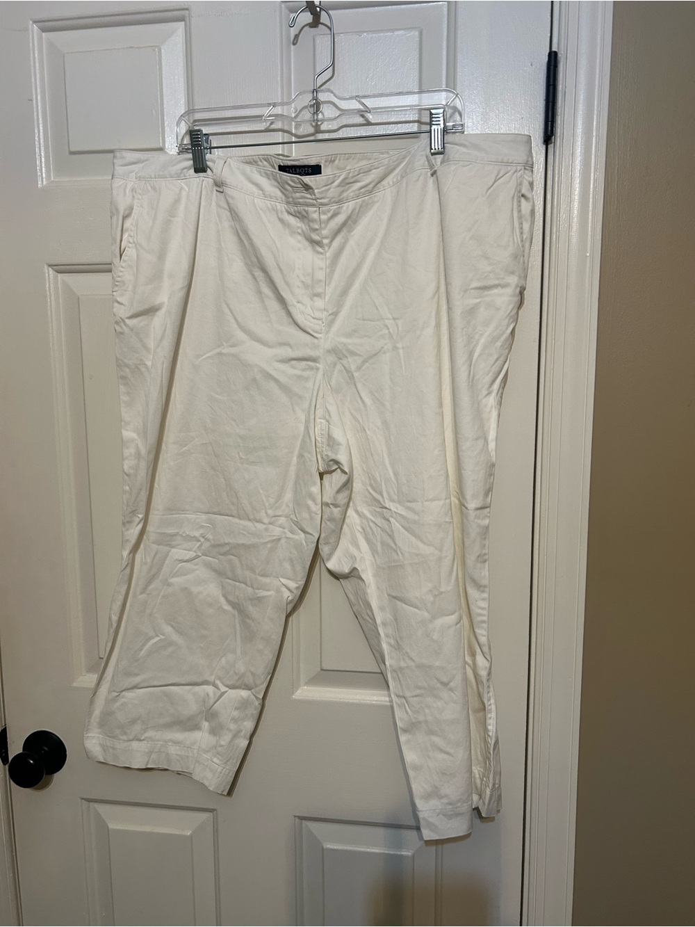 Talbots heritage white cropped pants plus size 20w